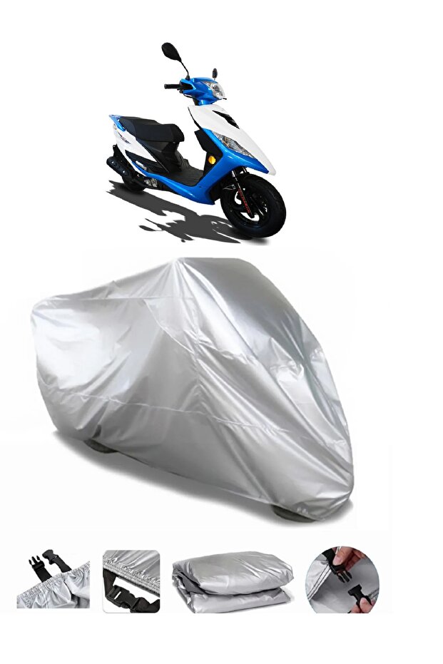 Apachi Alfa 50 Gray Motorcycle Tarpaulin Premium Quality