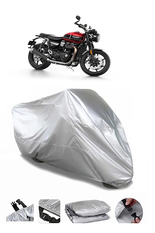 علامة تجارية فاخرة مقاومة للماء باللون الرمادي من Triumph Speed Twin