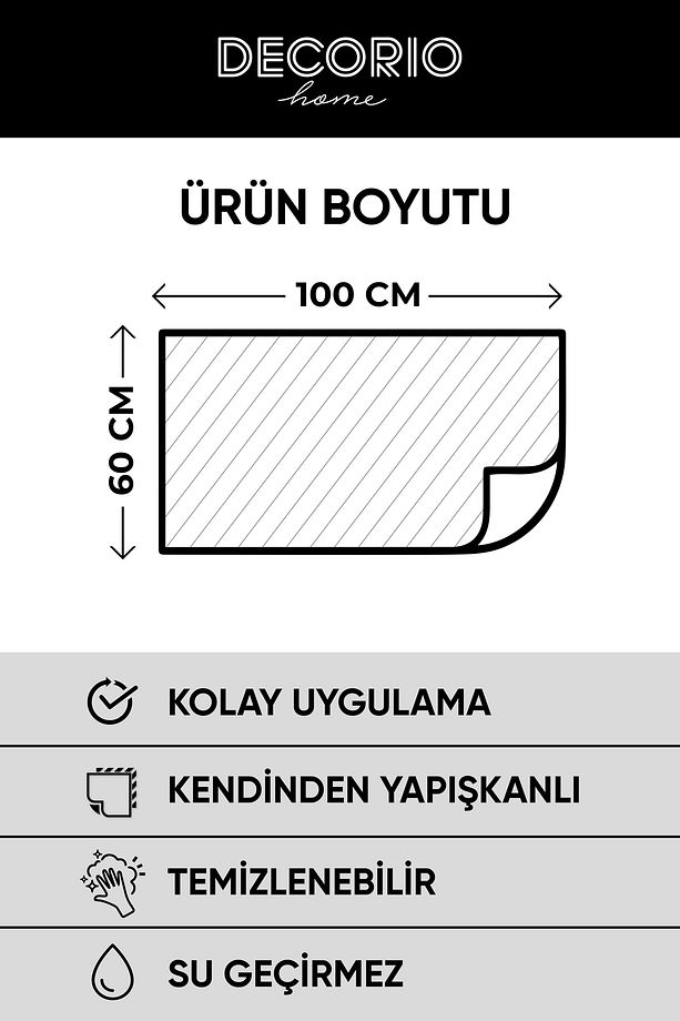Mutfak Tezgah Arası Kaplama - Duvar - Fayans - Banyo - Çok Amaçlı Kaplama Folyosu - 4