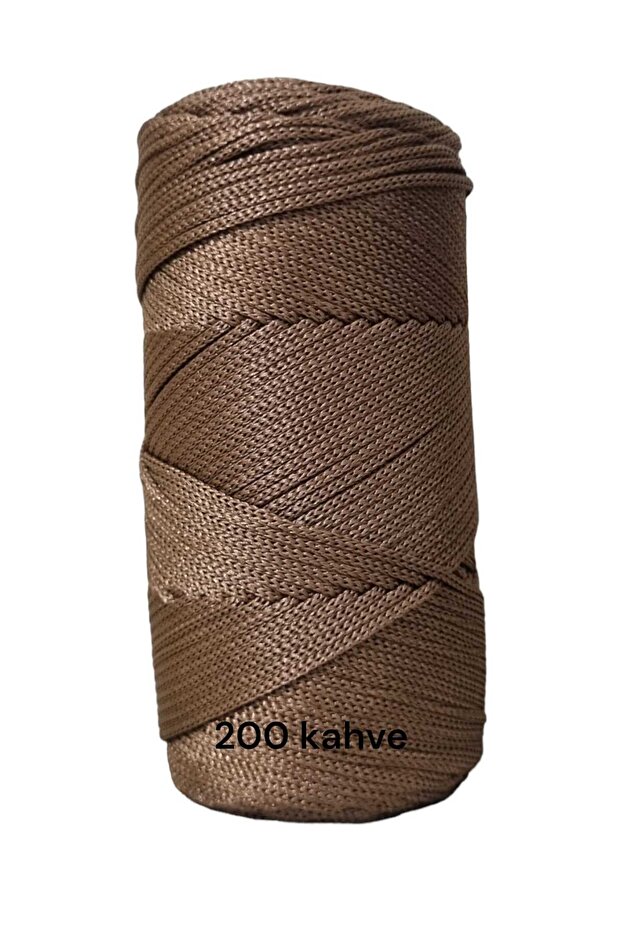 حبل مكرامية من البوليستر 200 جرام حبل مكرامية حقيبة حبل عداء حبل الحياكة رقم 4 - حبل مكرامية 1.4 ملم - 1