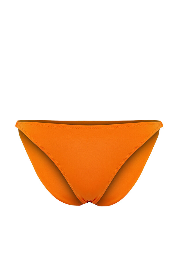 Turuncu Büzgülü Brazilian Bikini Altı TBESS24BA00109 - 6