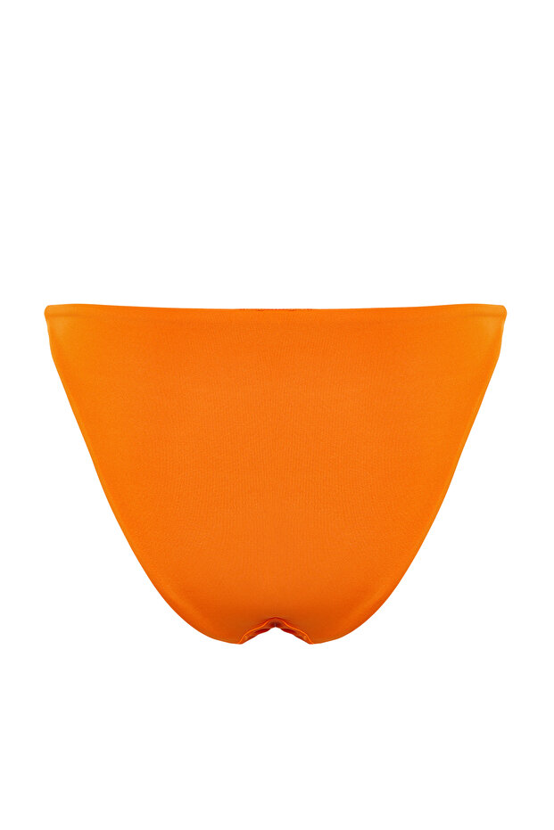 Turuncu Büzgülü Brazilian Bikini Altı TBESS24BA00109 - 8