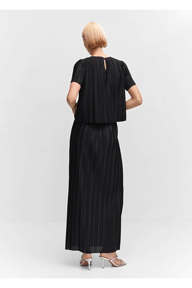 Oversize pileli tişört - 4