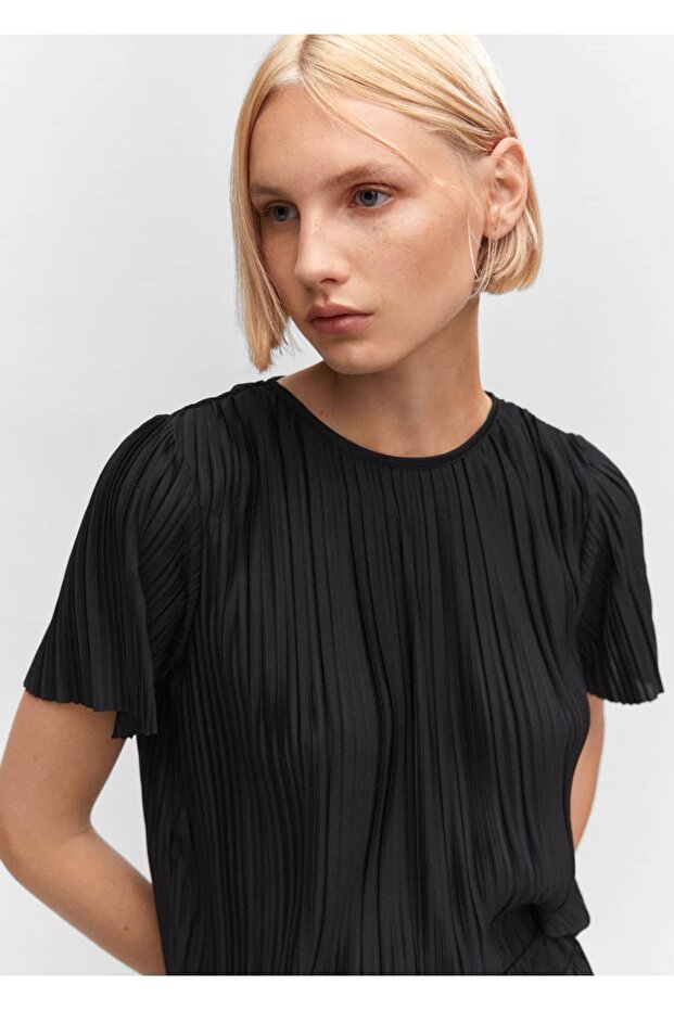 Oversize pileli tişört - 6