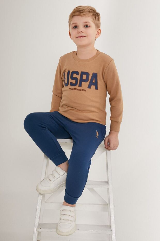 4-15 Years Licensed Us Polo Assn Boy's Suit -Latte Brown