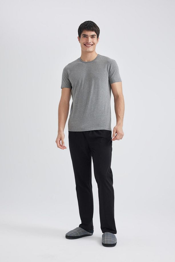 Regular Fit Beli Bağcıklı Düz Paça Cepli Pijama Altı Z7323az24sp - 1