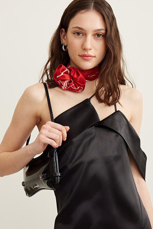 САТЕЕН ШАЛ ЗА ШАЛ РОЗА ЧЕРВЕН - 1