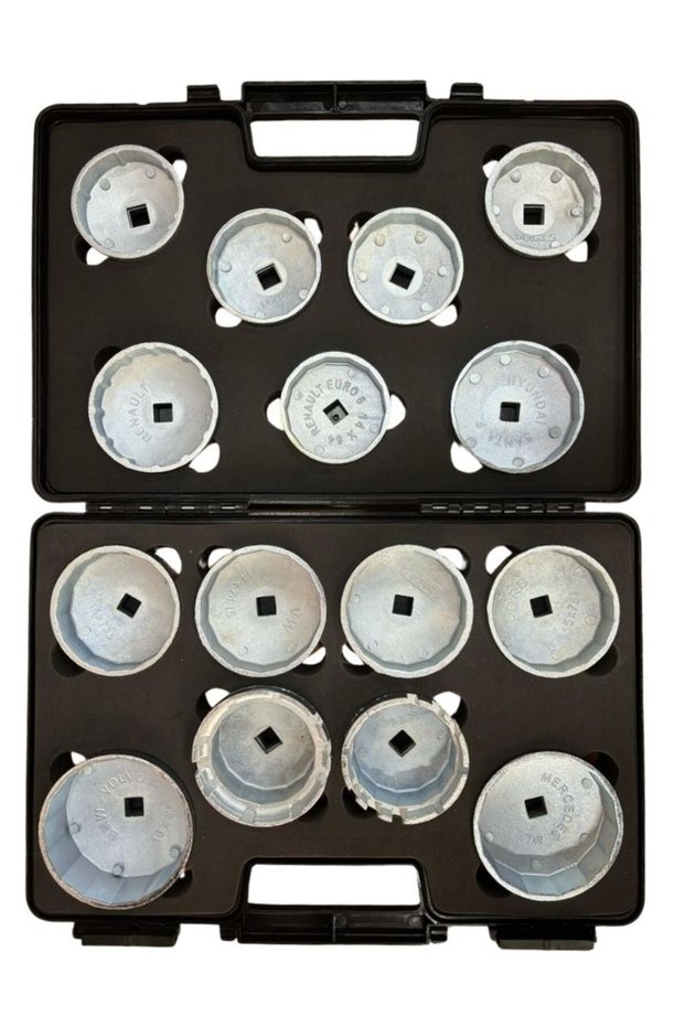 15 Pieces Stone Type Oil Filter Removal Key Set Set