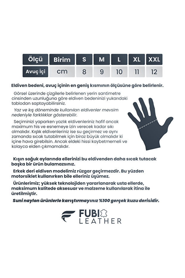 Kadın Siyah Hakiki Deri Eldiven - 5