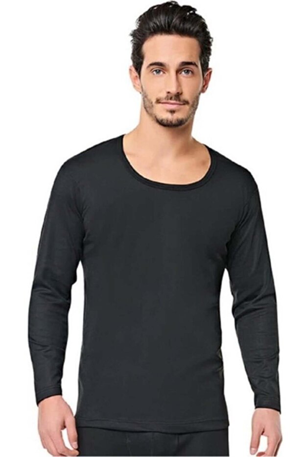 Elit 1307 Men's Thermal Thermocool Crew Neck Cuffed Ribbed Long Sleeve Top