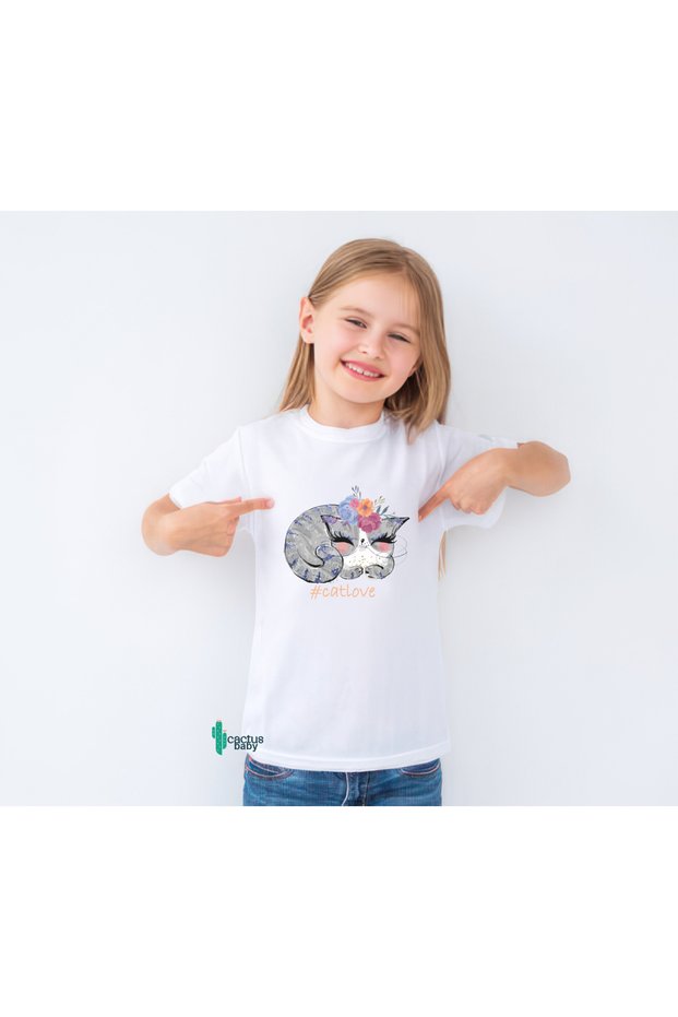 CACTUS BABY CATLOVE PRINTED KIDS SUMMER T-SHIRT