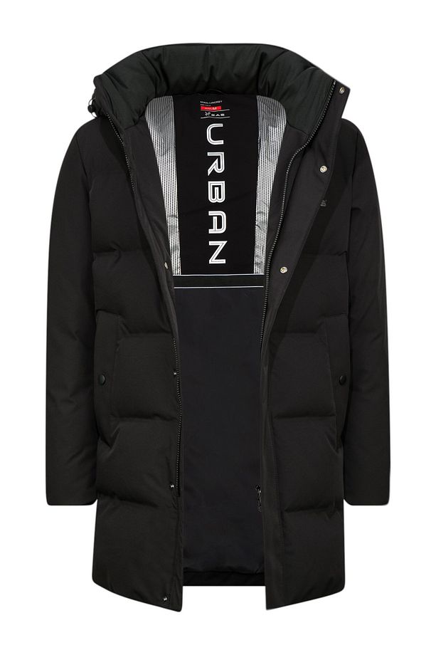 Andome Men Down Siyah Parka Erkek Siyah Uzun Mont 2ASADPMCNFW23 - 6