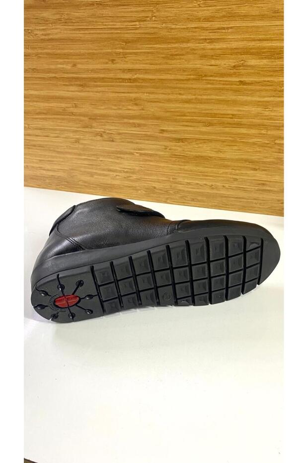 Keen RM 572 Fermuarlı Cırtlı Düz Taban Hakiki Deri Ortopedik Kısa Bot - 6