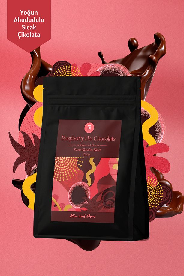 Raspberry Hot Chocolate - Ahududulu Sıcak Çikolata, 200 gr - 1