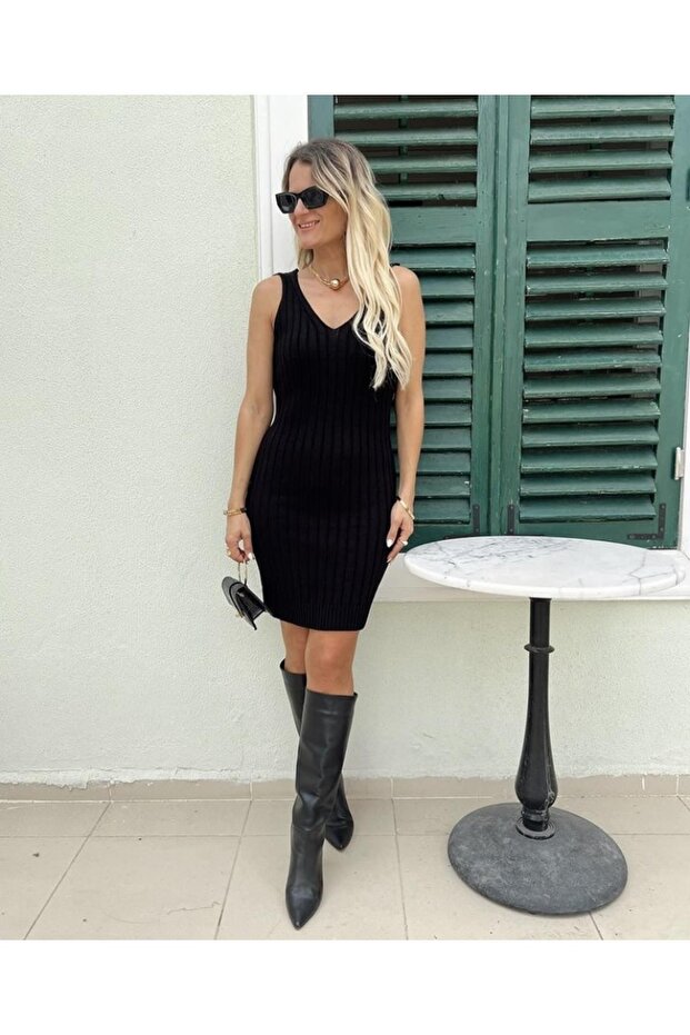 Bolerolu Triko Elbise Takım - 2