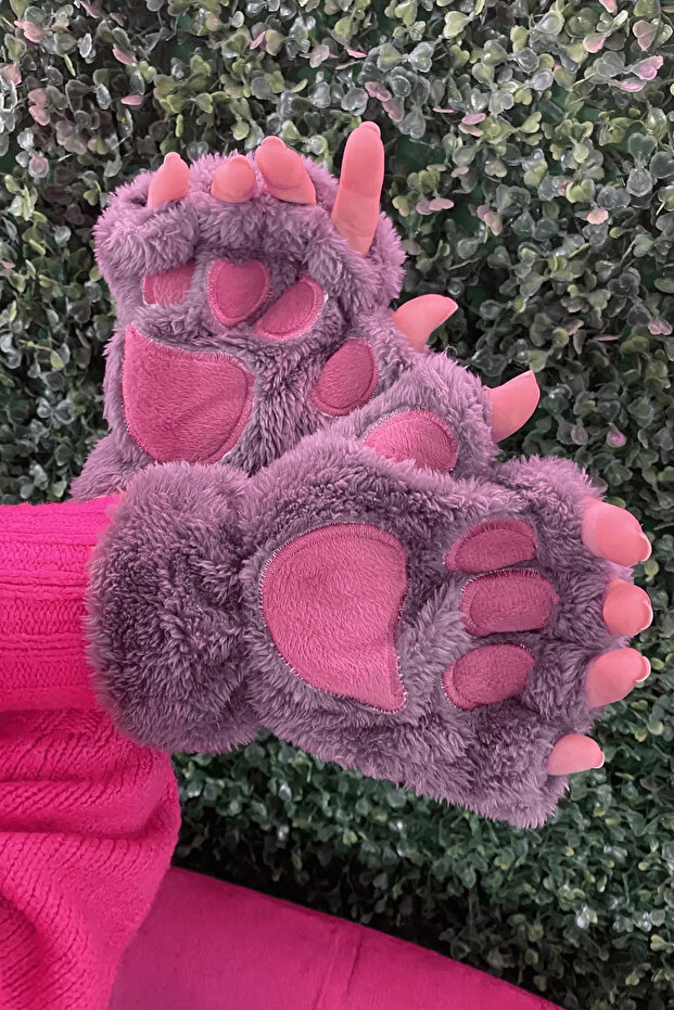 Pati Figürlü Gri Eldiven - 1