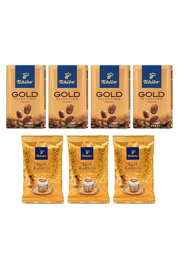 250 gr Gold Filter Coffee - 4 Pieces + 100 gr Turkish Coffee - 3 Pieces