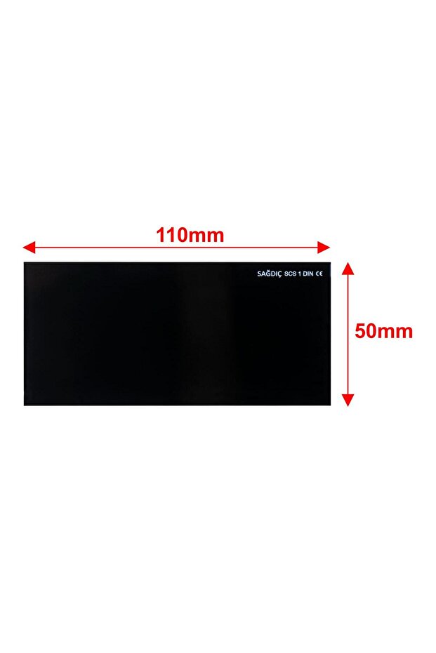 Sağdıç CS-309 Kaynak Maske Camı Siyah 50X110 mm No:9 - 3