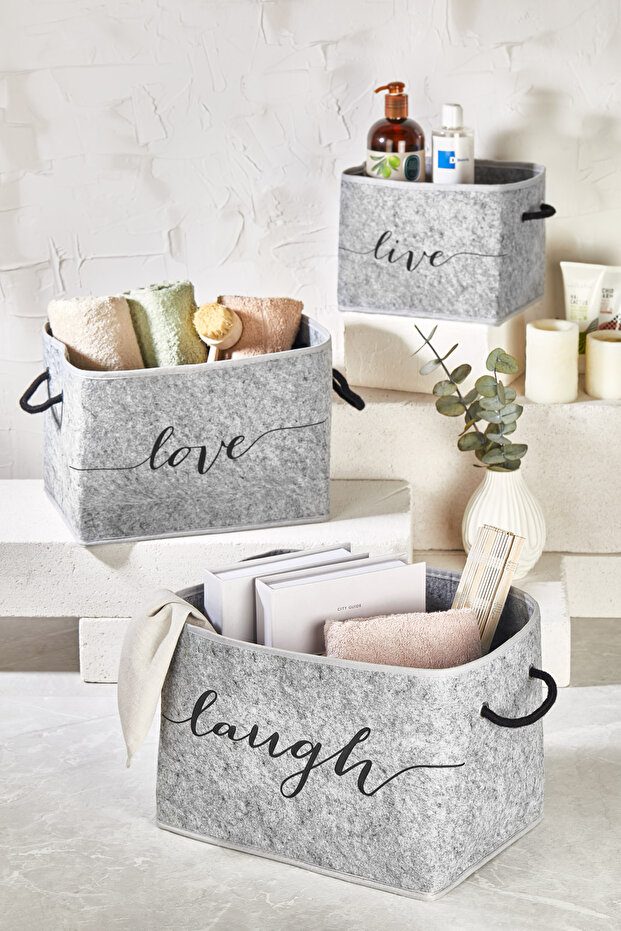 صندوق لباد صغير مستطيل - بمقبض - 2