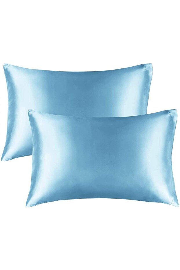 ANT Silk Textured Cotton Satin 50x70 Cm Pillow Case Anti-Sweat Odorless Curly Hair Dark Gray 2 Pieces