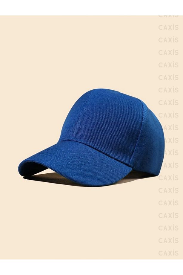 Koyu Mavi Spor Şapka Unisex Arkası Cırtlı Ayarlanabilir - 1