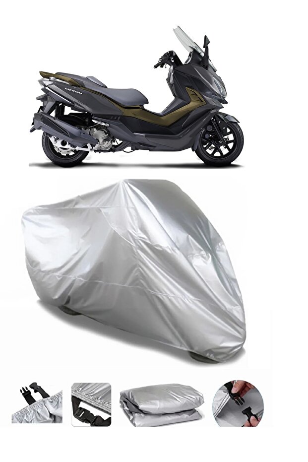علامة تجارية رمادية مقاومة للماء للدراجة النارية Sym Cruisym 250i