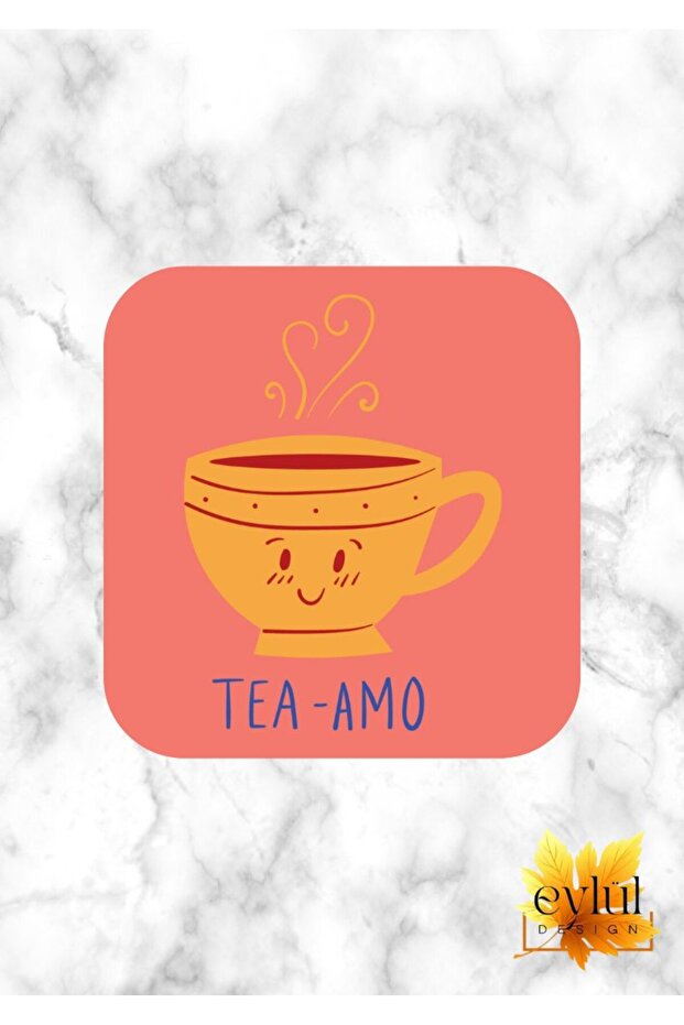 قاعدة أكواب مربعة عالية الجودة مطبوعة من TEA AMO بتصميم مخصص مع لعبة الكلمات المضحكة