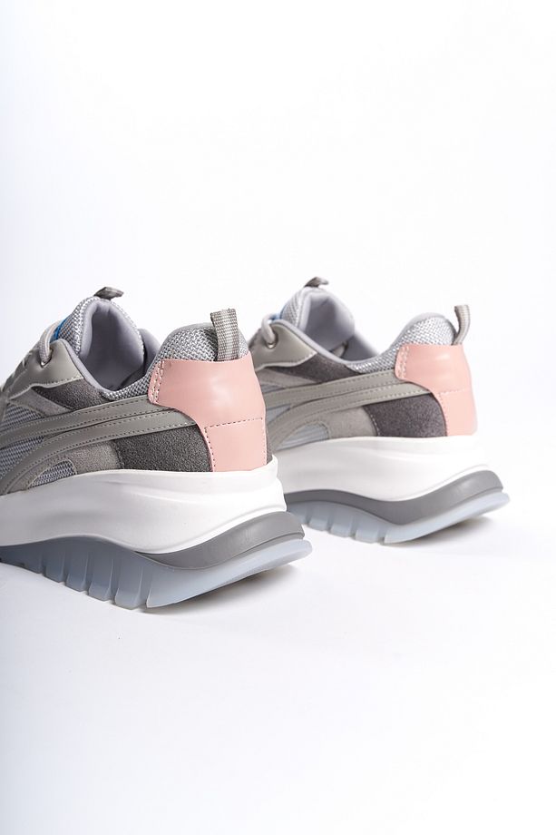 Bari Kadın Yüksek Taban Sneaker Bağcıklı Spor Günlük Ayakkabı - 7