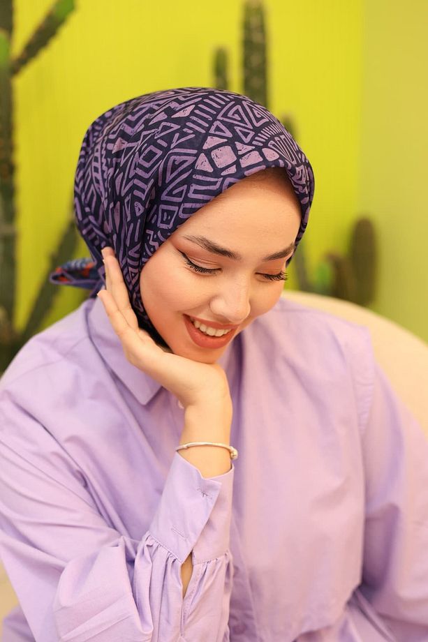 Mısır Desen Soft Pamuk Eşarp - 3