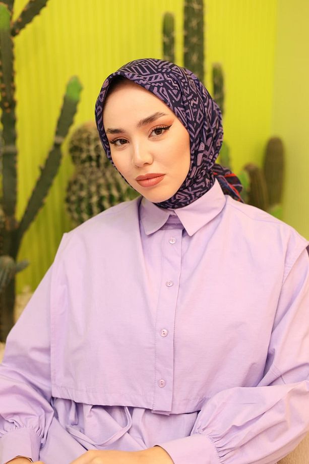 Mısır Desen Soft Pamuk Eşarp - 1