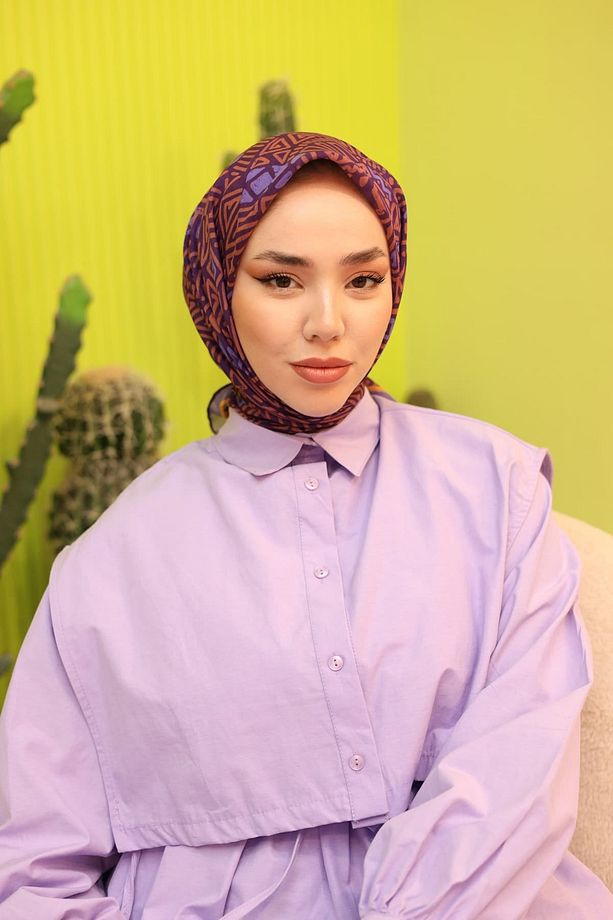 Mısır Desen Soft Pamuk Eşarp - 3