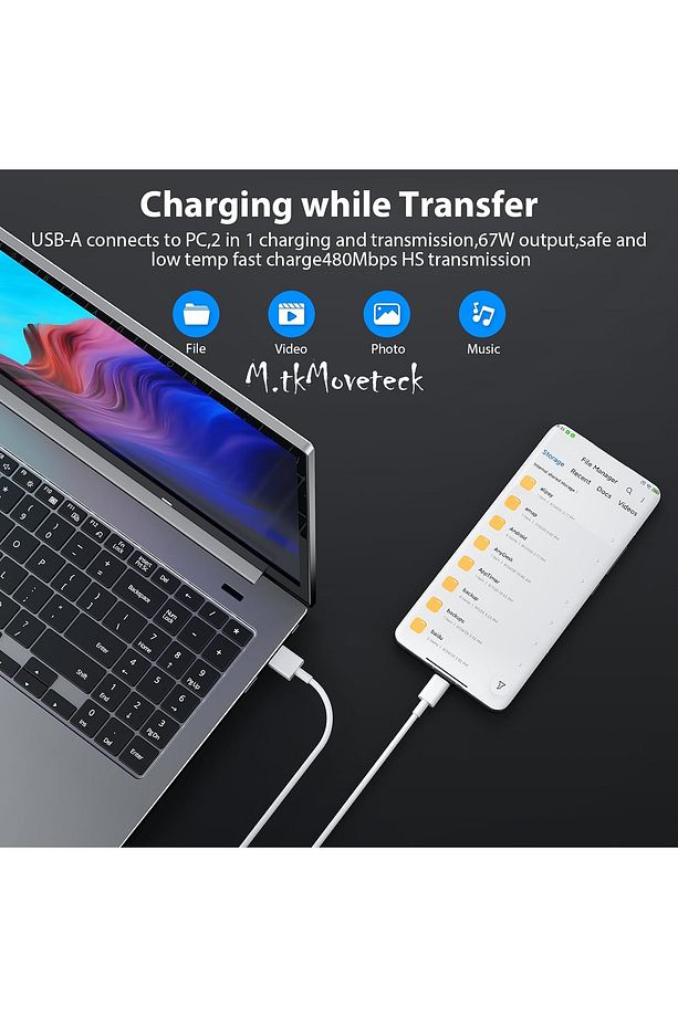 Redmi 13c 67 Wolt  Turbo Hızlı Şarj Aleti Cihazı Kablo Adaptör 2'Li Set Type-C To Usb - 4