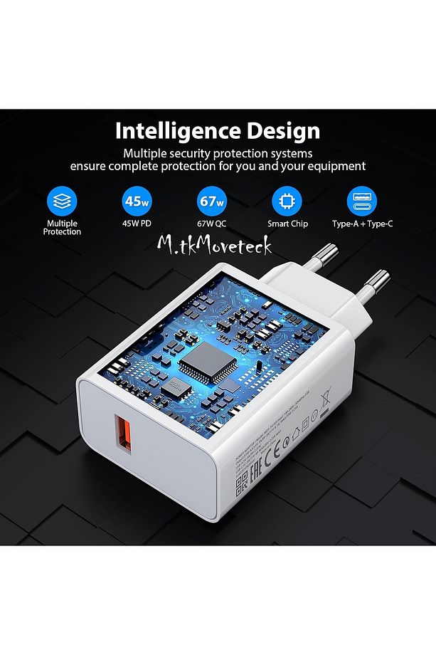 Redmi 13c 67 Wolt  Turbo Hızlı Şarj Aleti Cihazı Kablo Adaptör 2'Li Set Type-C To Usb - 2