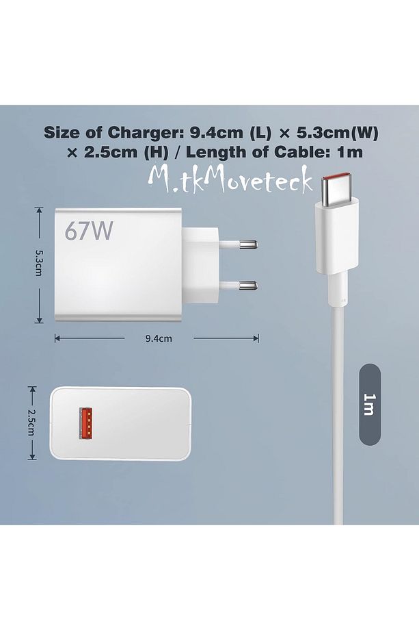 Redmi 13c 67 Wolt  Turbo Hızlı Şarj Aleti Cihazı Kablo Adaptör 2'Li Set Type-C To Usb - 6