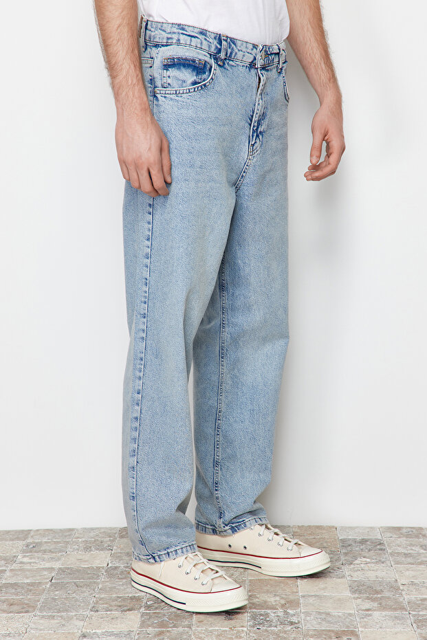 Mavi Baggy/90's Straight Fit Jeans Bol Kot Pantolon TMNSS24JE00012 - 5