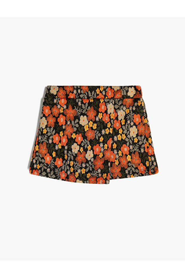 Floral Patterned Short Skirt