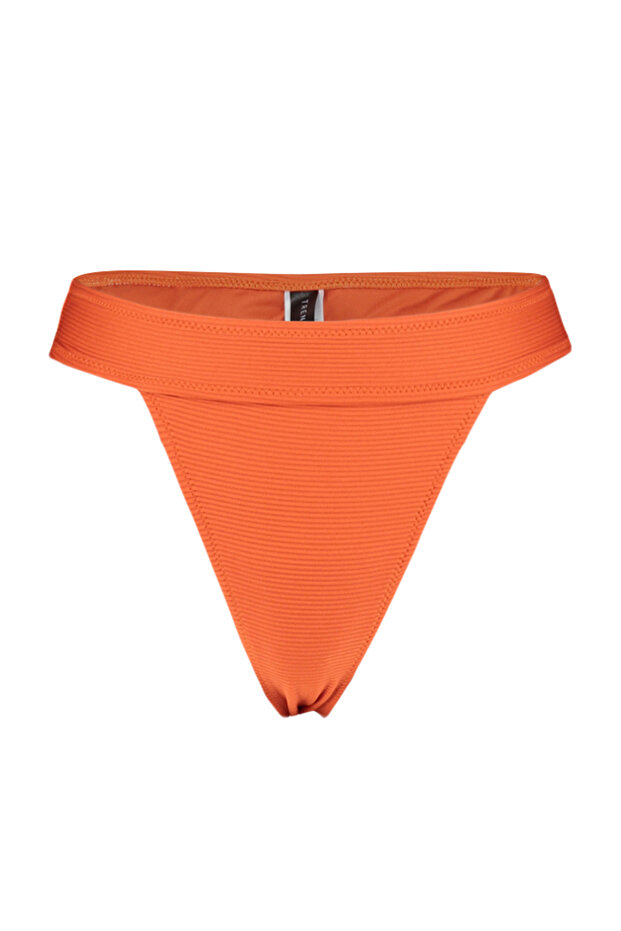 Turuncu Dokulu High Leg Regular Core Bikini Altı TBESS21BA0016 - 5