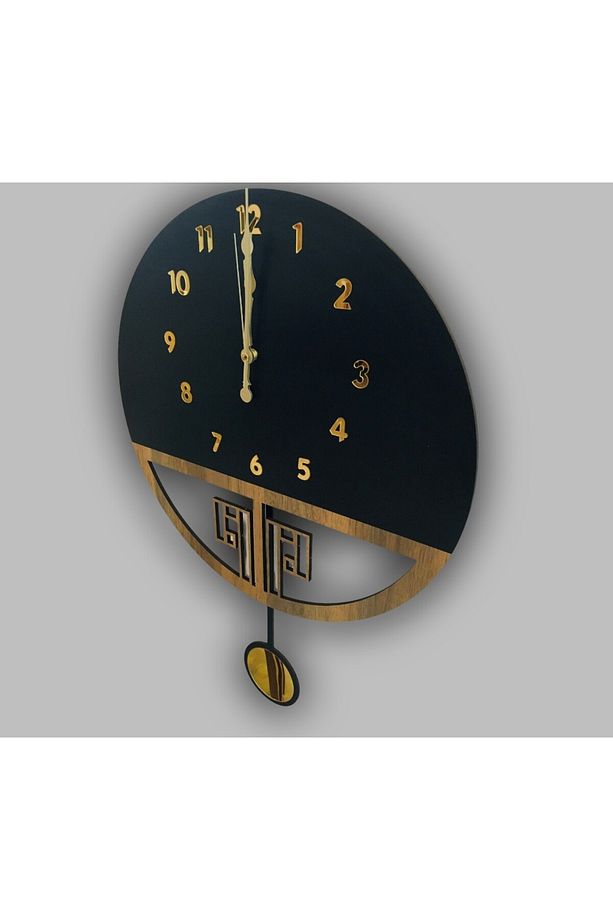 DMR Ahşap Duvar Saati, Ahşap Duvar Saati, Duvar Saati, Sessiz Duvar Saati, Wooden Wall Clock - 2