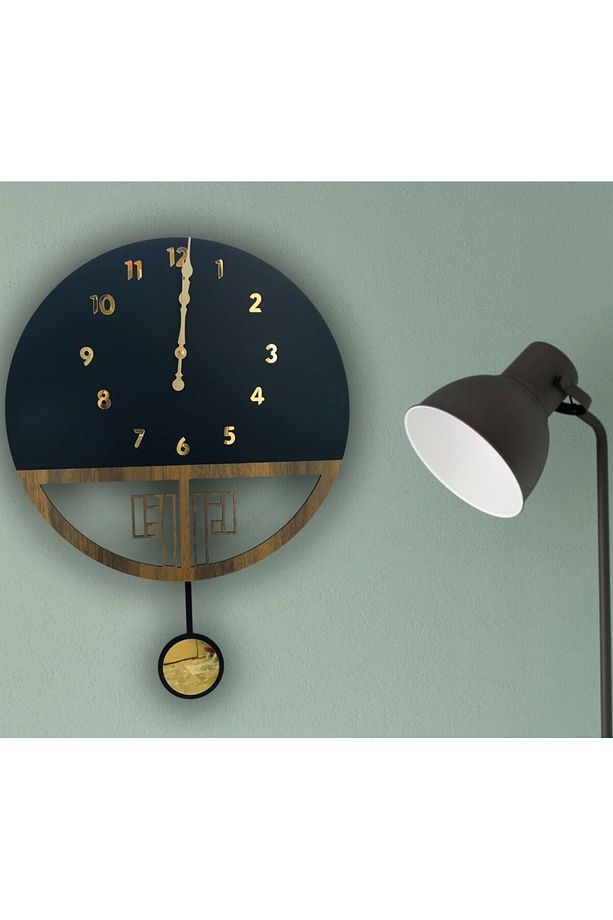 DMR Ahşap Duvar Saati, Ahşap Duvar Saati, Duvar Saati, Sessiz Duvar Saati, Wooden Wall Clock - 3