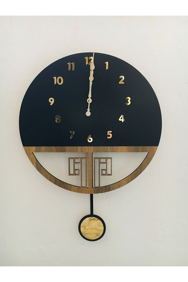 DMR Ahşap Duvar Saati, Ahşap Duvar Saati, Duvar Saati, Sessiz Duvar Saati, Wooden Wall Clock - 5