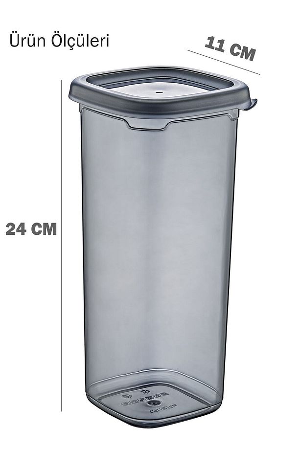 6 Adet Sızdırmaz Etiketli Erzak Bakliyat Saklama Kabı 1750 Ml- Derin Dondurucu Ve Mikrodalga - 3