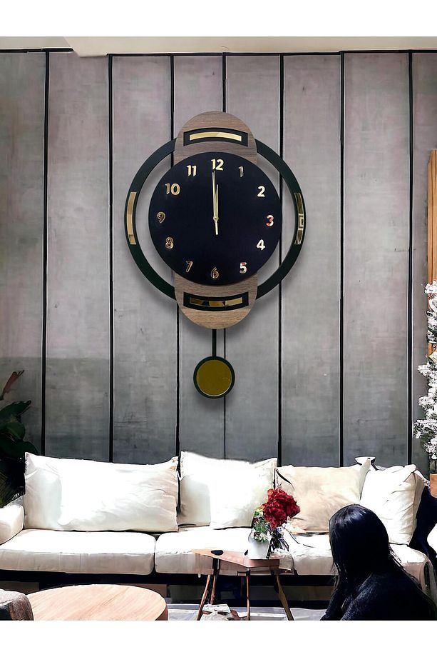 DMR01 Duvar ,Duvar Saati, Ahşap Saat, Sarkaçlı Saati Ahşap Sarkaçlı Duvar Saati,Wall Clock - 4