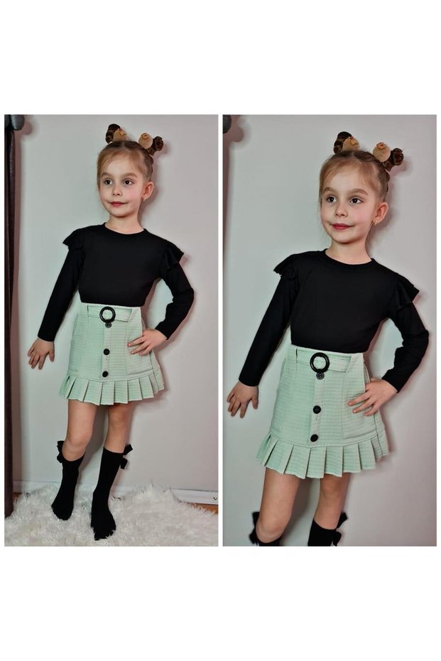 Yigit Boutique Girl's Suit with Skirt