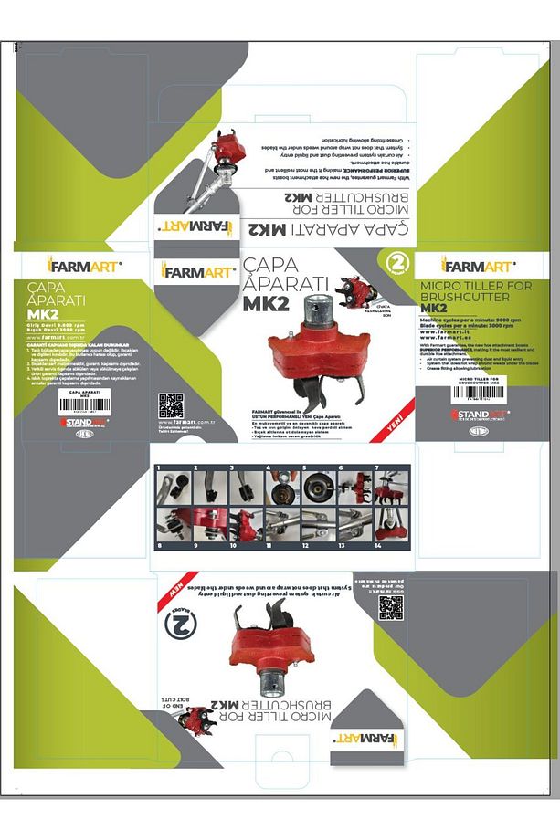 Mk2 Çapa Aparatı 2 Bıçaklı Karbon Kompozit Gövde M2 M2s - 5