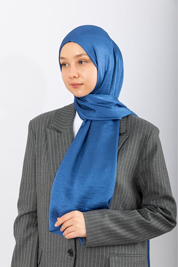 Satin Crinkle - Indigo