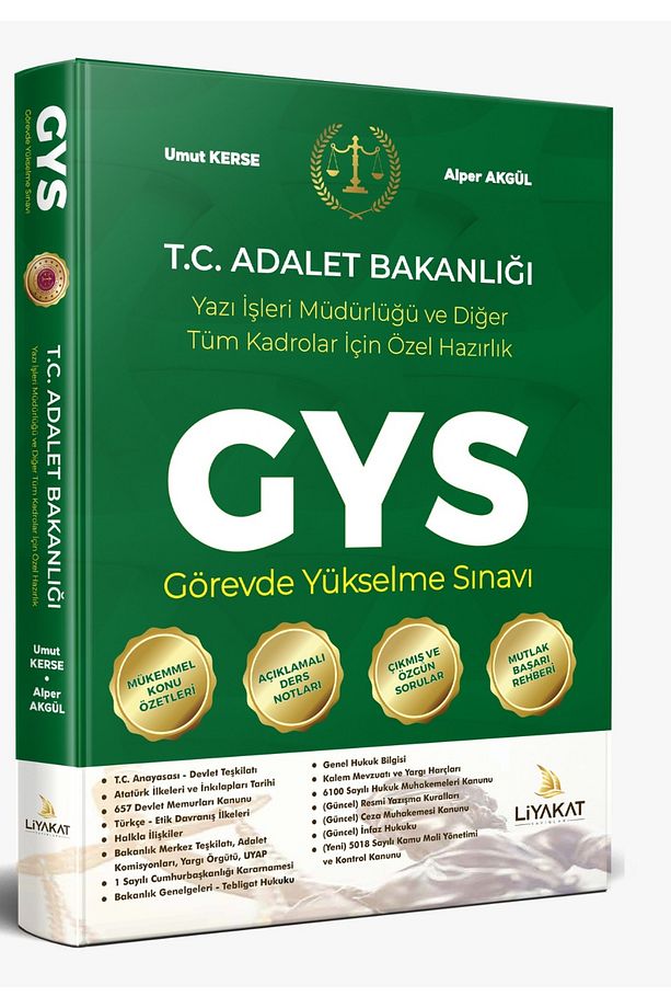 2025 Adalet Bakanlığı Görevde Yükselme Sınavlarına Özel Hazırlık Konu Anlatımlı Soru Bankası - 1