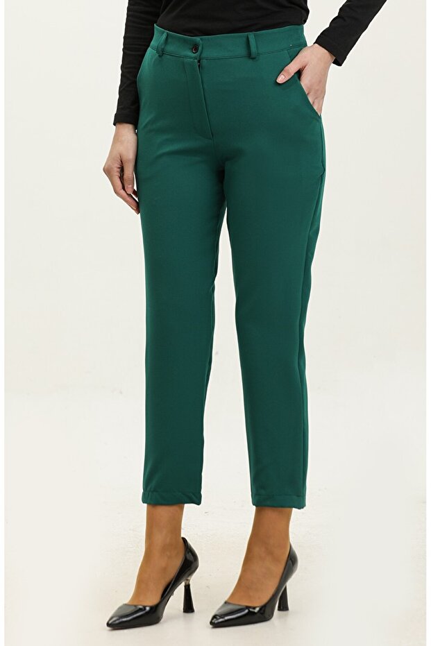 بنطلون كلاسيكي بجيوب مقاس كبير - 1