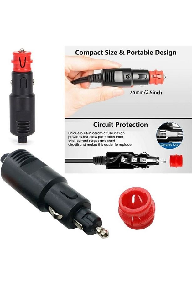 Oto Araç Çakmak Soket Ucu Erkek Avrupa tip mini Normal 2 si bir arada çakmak soketi 1 adet - 5