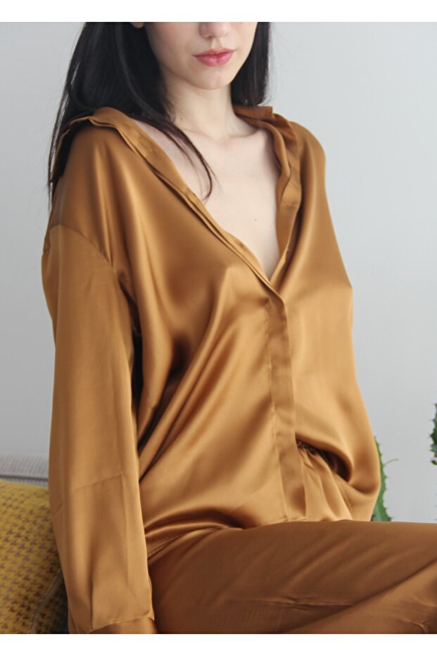 İpek Kadın Gömlek - 7