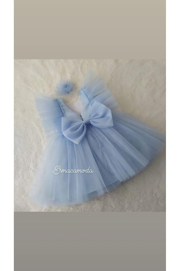 KIZ BEBEK ÇOCUK MAT SATEN ELBİSE - 1
